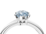 White gold Fancy Blue Marquise Cut Diamond Solitaire Ring with Six-Prong Setting and Classic Band_296