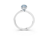 White gold Fancy Blue Marquise Cut Diamond Solitaire Ring with Thin Band and Prong Setting_38