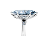 White gold Fancy Blue Marquise Cut Diamond Solitaire Ring with Thin Band and Prong Setting_40