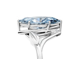 White gold Fancy Blue Marquise Cut Diamond Solitaire Ring with Twist Band and Four-Prong Setting_151
