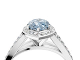 White gold Fancy Blue Marquise Cut Diamond Split Shank Halo Ring with Four-Prong Setting_72