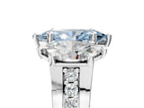 White gold Fancy Blue Marquise Cut Diamond Three-Stone Ring with Channel Set Band and Four-Prong Setting_69