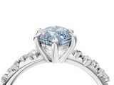 White gold Fancy Blue Marquise  Cut Diamond Vine Band with Four-Prong Setting_107