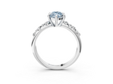 White gold Fancy Blue Marquise  Cut Diamond Vine Band with Four-Prong Setting_110