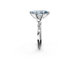 White gold Fancy Blue Marquise  Cut Diamond Vine Band with Four-Prong Setting_113