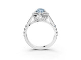 White gold Fancy Blue Marquise  Cut Double Halo Split Shank Diamond Ring with Prong Setting_46