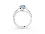 White gold Fancy Blue Marquise  Cut Halo Diamond Engagement Ring with Pave Band and Four-Prong Setting_31