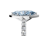 White gold Fancy Blue Marquise  Cut Halo Diamond Engagement Ring with Pave Band and Four-Prong Setting_33