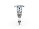 White gold Fancy Blue Marquise  Cut Halo Diamond Engagement Ring with Split Shank and Four-Prong Setting_21