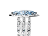 White gold Fancy Blue Marquise  Cut Halo Diamond Engagement Ring with Split Shank and Four-Prong Setting_26