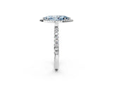 White gold Fancy Blue Marquise Cut Halo Diamond Pave Band with Prong Setting_14