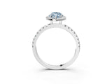 White gold Fancy Blue Marquise Cut Halo Diamond Pave Band with Prong Setting_15