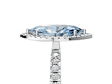 White gold Fancy Blue Marquise Cut Halo Diamond Pave Band with Prong Setting_17
