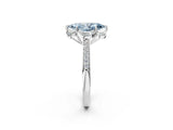 White gold Fancy Blue Marquise  Cut Halo Diamond Ring with Channel Set Band and Four-Prong Setting_34