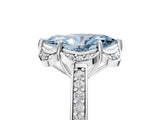 White gold Fancy Blue Marquise  Cut Halo Diamond Ring with Channel Set Band and Four-Prong Setting_37