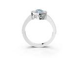 White gold Fancy Blue Marquise  Cut Halo Diamond Ring with Pavé Band and Milgrain Prong Setting_35
