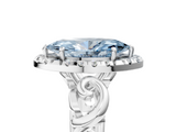 White gold Fancy Blue Marquise  Cut Halo Diamond Ring with Scrollwork Band and Four-Prong Setting_51