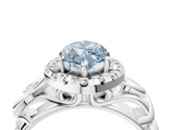 White gold Fancy Blue Marquise  Cut Halo Diamond Ring with Scrollwork Band and Four-Prong Setting_51