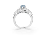 White gold Fancy Blue Marquise Cut Halo Diamond Split Shank Engagement Ring with Four-Prong Setting_3