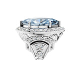 White gold Fancy Blue Marquise Cut Halo Diamond Split Shank Engagement Ring with Four-Prong Setting_5