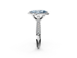 White gold Fancy Blue Marquise  Cut Halo Pave Band Four-Prong Setting Ring_39