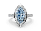White gold Fancy Blue Marquise  Cut Halo Pave Split Shank Prong Setting Ring_31