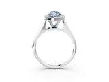 White gold Fancy Blue Marquise  Cut Halo Solitaire Engagement Ring with Square Band and Four-Prong Setting_93