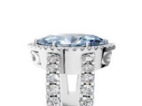 White gold Fancy Blue Marquise  Cut Halo Split Shank Diamond Ring with Four-Prong Setting_50