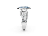 White gold Fancy Blue Marquise  Cut Halo Split Shank Prong Setting Ring_47