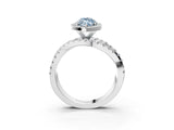 White gold Fancy Blue Marquise  Cut Halo Split Shank Prong Setting Ring_63