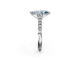 White gold Fancy Blue Marquise  Cut Pavé Band Solitaire Ring with Four-Prong Setting_61