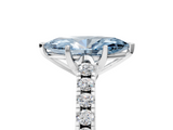 White gold Fancy Blue Marquise  Cut Pavé Band Solitaire Ring with Four-Prong Setting_68