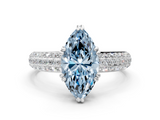 White gold Fancy Blue Marquise  Cut Pave Diamond Engagement Ring with Channel Set Band and Four-Prong Setting_20