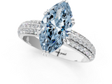 White gold Fancy Blue Marquise  Cut Pave Diamond Engagement Ring with Channel Set Band and Four-Prong Setting_21