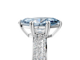 White gold Fancy Blue Marquise  Cut Pave Diamond Engagement Ring with Channel Set Band and Four-Prong Setting_25