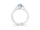 White gold Fancy Blue Marquise Cut Solitaire Cathedral Diamond Engagement Ring with Channel-Set Band and Four-Prong Setting_18