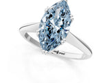 White gold Fancy Blue Marquise Cut Solitaire Diamond Ring with Six-Prong Setting and Classic Band_47