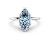 White gold Fancy Blue Marquise Cut Solitaire Diamond Ring with Six-Prong Setting and Classic Band_74