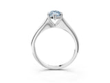 White gold Fancy Blue Marquise Cut Solitaire Diamond Ring with Six-Prong Setting and Classic Band_77