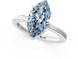 White gold Fancy Blue Marquise  Cut Solitaire Engagement Ring with Four-Prong Setting on a Classic Band_21