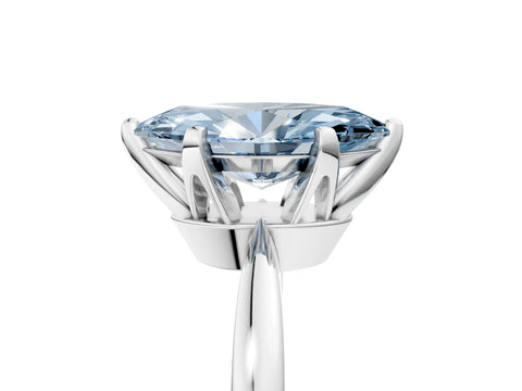 White gold Fancy Blue Marquise Cut Solitaire Engagement Ring with Six-Prong Setting and Tapered Band_5