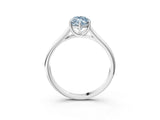 White gold Fancy Blue Marquise Cut Solitaire Engagement Ring with Tapered Band and Four-Prong Setting_18