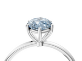 White gold Fancy Blue Marquise  Cut Solitaire Engagement Ring with Thin Band and Four-Prong Setting_7