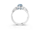 White gold Fancy Blue Marquise Cut Solitaire Milgrain Leaf Band with Prong Setting_15
