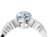 White gold Fancy Blue Marquise Cut Solitaire Milgrain Leaf Band with Prong Setting_16