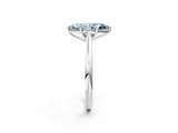 White gold Fancy Blue Marquise  Cut Solitaire Ring with Cathedral Band and Four-Prong Setting_107