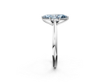 White gold Fancy Blue Marquise  Cut Solitaire Ring with Cathedral Band and Four-Prong Setting_91