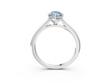 White gold Fancy Blue Marquise  Cut Solitaire Ring with Cathedral Band and Four-Prong Setting_92