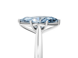 White gold Fancy Blue Marquise  Cut Solitaire Ring with Cathedral Band and Four-Prong Setting_94