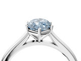 White gold Fancy Blue Marquise  Cut Solitaire Ring with Cathedral Band and Four-Prong Setting_97